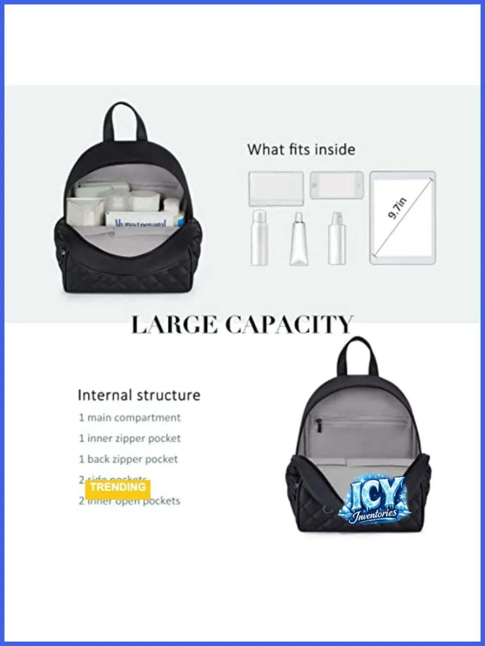 Waterproof PU Leather Mini Backpack with Pom and Tassel for Travel
